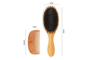 Premium Boar Bristle Hair Brush for Men Set.Styling Mens' Hair Brush with Nylon Pins. Boar Bristle Brush, 2 x Palm Brush, Wooden Comb & Travel Bag Included. Belula Store