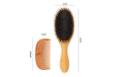 Premium Boar Bristle Hair Brush for Men Set.Styling Mens' Hair Brush with Nylon Pins. Boar Bristle Brush, 2 x Palm Brush, Wooden Comb & Travel Bag Included. Belula