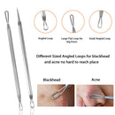 10PCS Blackhead Remover Pimple Extractor Tool, Comedone Pimple Extractor Tool, Acne Kit for Blackhead, Whitehead Popping, Curved Blackhead Tweezers Kit ZZAMG