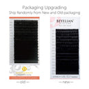 BEYELIAN MATTE Black Ellipse Flat Mink Eyelash Extensions Individual Semipermanent Lash Building D Curl 0.20mm 14mm BEYELIAN