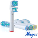Replacement Brush Heads Compatible With Oral B- Double Clean Design, Pack of 16 Generic Electric Toothbrush Replacement Heads- Fits Oralb Pro 7000, 1000, 8000, 9000, 1500, 5000, Kids, Vitality & More! Alayna (TM)