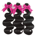 9A Body Wave Human Hair Bundles 100% Virgin Brazilian Hair 3 Bundles (12 14 16 Inches) Weave Hair Human Body Wave Bundles Unprocessed Remy Weave Hair Bundles (12 14 16) serwell