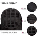 ENTRANCED STYLES Black Wigs with Bangs for Women 14 Inches Synthetic Curly Bob Wig for Girl Natural Looking Wavy Wigs ENTRANCED STYLES Store