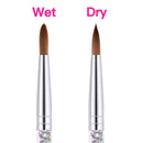 Beetles Acrylic Nail Brush Pure Kolinsky Hair Bristles Acrylic Nails Oval Crimped Shaped Nail Art Brush for Acrylic Powder and Poly Nail Extension Gel Manicure