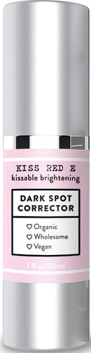 Kiss Red E Dark Spot Remover Corrector Cream for Face and Body. Men and Women Made in USA Hyaluronic-Acid, Green Tea Extract 1 OZ Kiss Red E