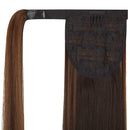 28 Inch Clip in Ponytail Extension Wrap Around Long Straight Pony Tail Hair Synthetic Hairpiece for Women 28Inchdark brown mix light auburn KOODER