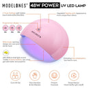 Modelones Poly Nail Gel Kit - 6 Colors with 48W Nail Lamp Slip Solution Rhinestone Glitter All In One Kit for Nail Manicure Beginner Starter Kit DIY at Home Beauty Gift modelones