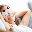 Cute Sleep Mask - Soft and Comfortable Animal Plush Blindfold Eye Cover for Kids Girls Women, Great Eyeshade for Travel, Shift Work, Meditation, Washable(White Deer) H HOMEWINS