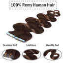 Hairro Tape in Hair Extensions Human Hair 18 Inch Long Body Wave