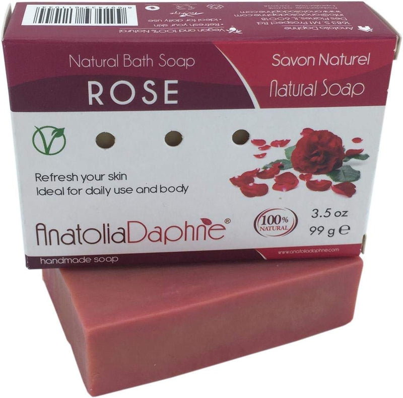 Anatolia Daphne 100% Natural Soap w/ Organic Ingredients, Vegan, Moisturizing, Handmade, Scented w/ Premium Essential Oils, Body Soap, Face Soap,and Bath Soap, Detox Spa Soap Bar Gift Set, 3.5 oz (Deluxe, Mix of 6) AnatoliaDaphne