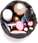 Jadyn B Cinch Top Compact Travel Makeup Bag and Cosmetic Organizer for Women (Deco Frond) Jadyn B