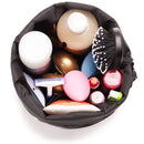 Jadyn B Cinch Top Compact Travel Makeup Bag and Cosmetic Organizer for Women (Deco Frond) Jadyn