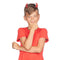 FUNCREDIBLE Red Devil Horns Headband | Glitter Devil Ears Headband | Devil Costume Accessory | Halloween Fancy Cosplay Outfit Accessories for Women, Men and Kids (Red) Funcredible