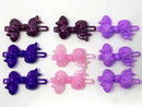 Tara Girls Self Hinge Plastic Bow Hair Barrettes Selection Pack Of 3 (BR07) Tara