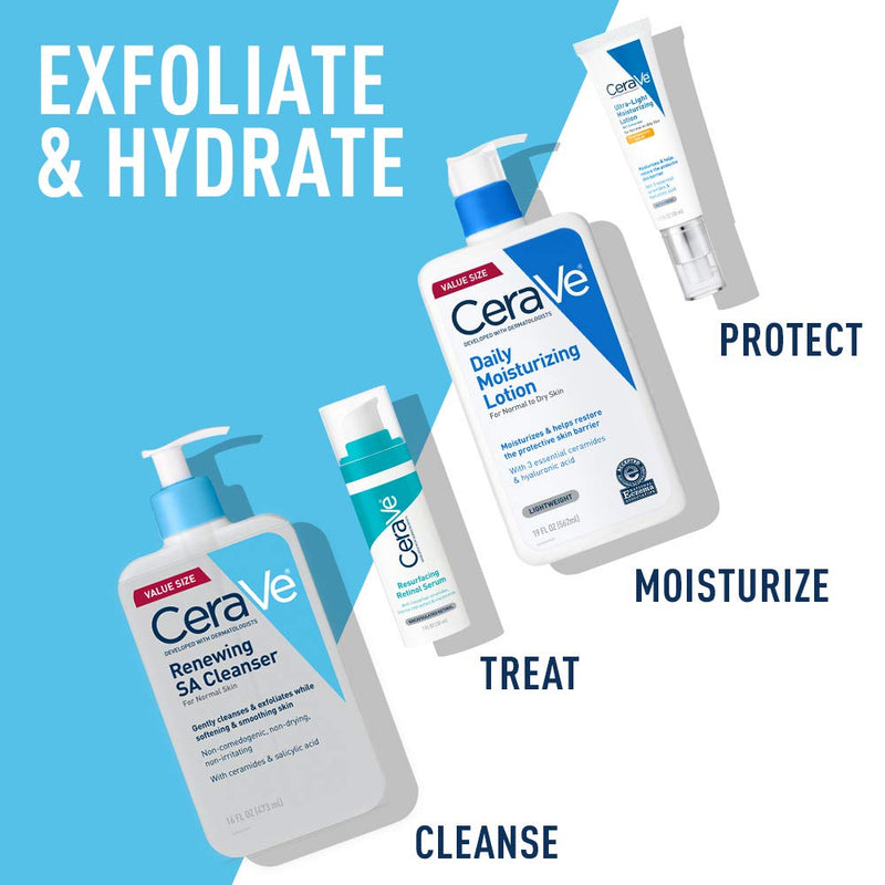 CeraVe Salicylic Acid Cleanser | 16 Ounce | Renewing Exfoliating Face Wash With Vitamin D for Normal Skin | Fragrance Free CeraVe