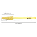 USA PANA Professional 3/32" Shank Size - Cone Shape Carbide Bit - Nail Drill Bit for Manicure Pedicure Tools Dremel Machine - Gold, Silver (Coarse, Gold) PANA