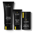 Lumin - Kickass Trio - Daily Face Moisturizer, Wrinkle Defense Serum & Dark Circle Defense Balm, Anti-aging skincare routine for men, Help with Clogged Pores, Dark Circles, Fine Lines, Wrinkles Infinity Warehouse