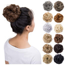 Messy Bun Hair Piece Scrunchy Updo Hair Pieces for Women Fluffy Wavy Hair Bun Scrunchies Donut Hairpiece Synthetic Chignons With Elastic Rubber Band Ash Brown 2 pcs Benehair Store