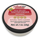 Dirty Mouth Tooth Powder for Teeth Whitening, Toothpaste Powder Teeth Whitener with Essential Oils and Bentonite Clay, 200 uses, Peppermint Flavor (1 oz) - Primal Life Organics Primal Life Organics