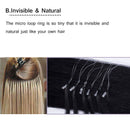 Loop Remy Hair Extensions Human Hair Silicone Micro Ring Beads Stick Tipped Hair Fish Line Link Hairpieces Hand Tied 1g/Strand 50 Individual Strands 50g Highlight 22 Inch