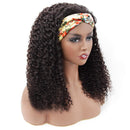 VSHOW Headband Human Hair Wigs 180% Density Kinky Curly None Lace Front Wigs for Black Women Glueless Machine Made Wigs 16Inch V SHOW