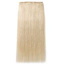S-noilite Clip in Human Hair Extensions 100% Real Remy Thick True Double Weft Full Head 8 Pieces 18 Clips Straight Silky (14 Inch - 120g,Platinum Blonde (