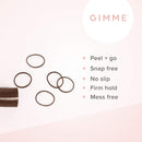 GIMME Bands Elastic Stacks, Peel Apart Plastic Bands, No Hair Tearing or Ripping, Non-Slip Elastic Hair Ties, Great for Purse or Travel, 320PC (Brown) GIMME