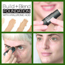 Palladio BUILD & BLEND Foundation Stick, Medium Coverage Buildable Contour Stick for Face, Ultra Blendable Creamy Formula for a Natural Shine Free Finish, Professional Makeup for Perfect Look, 0.25 Ounce (Natural Ivory) Palladio