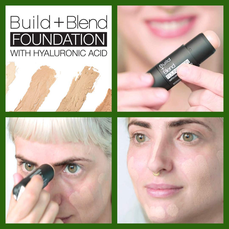 Palladio BUILD & BLEND Foundation Stick, Medium Coverage Buildable Contour Stick for Face, Ultra Blendable Creamy Formula for a Natural Shine Free Finish, Professional Makeup for Perfect Look, 0.25 Ounce (Natural Ivory) Palladio