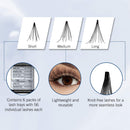 Ardell False Eyelashes Knot-Free Individuals Combo Black, 6-Pack (contains 6 packs of lash trays with 56 Individual Lashes each) Ardell