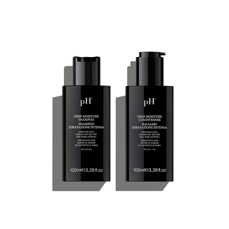 pH PURE HAIR Deep Moisture Shampoo & Conditioner Set - Moisturizing Formula For Dry Damaged Hair - Enriched with Kokum Nut Butter and Rose Extract - 8.45 Oz (Pack of 2) Infinity Warehouse
