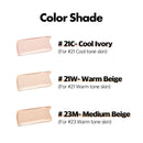 AEKYUNG LUNA 50-Hours Conceal Fixing Cushion Foundation Refill Included, Full Coverage SPF 50+ Korean Makeup