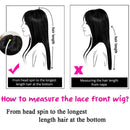 unique beauty Straight Lace Front Wigs Human Hair 9A Brazilian Virgin Human Hair 13x4 Lace Frontal Wigs Human Hair 150% Density Pre Plucked with Baby Hair For Black Women Natural Color (28 inch) Generic