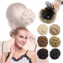 Messy Bun Hair Piece Clip in Bun Scrunchie Jaw Claw Juva Bun Curly Wavy Hair Updo Easy Stretch Big Chignon Short Ponytail Hairpiece for Women Dark Black Benehair Store