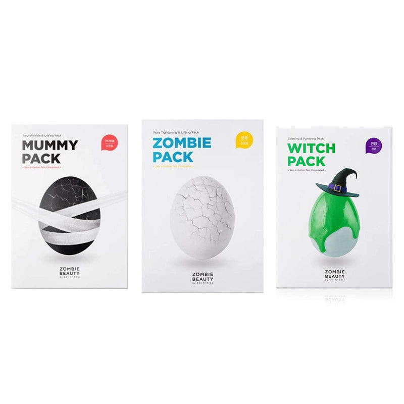 SKIN1004 Zombie Beauty Face Mask 3 Packs, Zombie Pack for Face Lift, Mummy Pack for Anti Aging, Witch Pack for Soothing & Cleansing SKIN1004 Store
