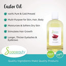 CASTOR OIL Organic Cold Pressed Unrefined | 100% Pure Natural Castor Oil Promotes Healthy Skin & Hair | Thickens Eyebrows & Lengthens Eyelashes | Sizes 4OZ to 1 GALLON | (7 LBS/1 GALLON) Soapeauty