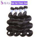10A Brazilian Virgin Hair Body Wave 3 Bundles 24 24 24 inch Virgin Human Hair Bundles Brazilian Hair Weave Total 300 Grams Natural Color SAYAS Store