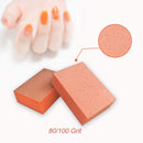 Maryton Nail Buffer Mini Block File 80/100 Grit Disposable Bulk, 130 Count (Orange) MARYTON