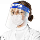 Essentials 5 Pack Protective Plastic Face Shield I Safety Droplet Protection I Reusable Transparent Face Guard I One Size Fits All Essentials