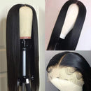 Wingirl Transparent Straight Lace Front Human Hair Wigs 13×4inch Lace Frontal Wig Pre Plucked with Baby Hair Natural Color (16inch, 220% denisty) Wingirl