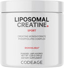 Codeage Liposomal Creatine Powder Supplement - 3-Month Supply - 5000mg Creatine Monohydrate Pre Workout & Post Workouts - Unflavored Creatine, Pure Creatine Powder, Creatinine for Sports - 90 Servings Infinity Warehouse