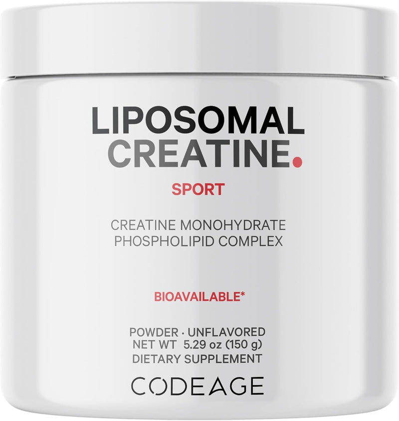Codeage Liposomal Creatine Powder Supplement - 3-Month Supply - 5000mg Creatine Monohydrate Pre Workout & Post Workouts - Unflavored Creatine, Pure Creatine Powder, Creatinine for Sports - 90 Servings Infinity Warehouse