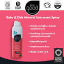 All Good Baby & Kids Mineral Sunscreen Spray - SPF 30 - Zinc Oxide - Coral Reef Safe - Water Resistant - UVA/UVB Broad Spectrum (6 oz)(2-Pack) All Good Makes Everything Better Store