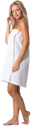 Quick Dry, Lightweight Waffle Spa/Bath Wrap with Adjustable Closure & Elastic Top Robe Direct