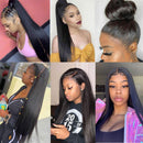 Brazilian Straight Human Hair Bundles 10 12 14 Inch Straight Virgin Hair Bundles 10A Unprocessed Weave Hair Human Bundles ALIANNA Store