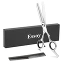 ESSOY Professional Thinning Shears Hair Cutting Teeth Scissors(6.5-Inches),Stainless Steel Haircut Scissor with Fine Adjustment Screw for Home Salon,Barber Hairdressing Scissor for Women Men Kids Essoy