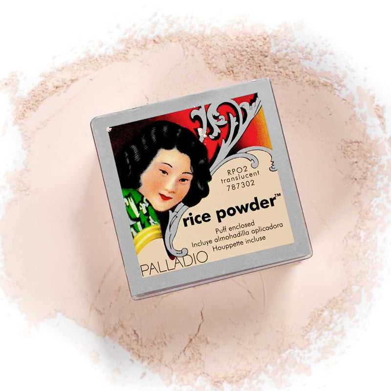 Palladio Rice Powder, Warm Beige, Loose Setting Powder, Absorbs Oil, Leaves Face Looking and Feeling Smooth, Helps Makeup Last Longer For a Flawless, Fresh Look Palladio