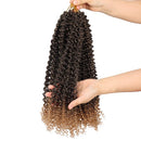 7 packs Passion Twist Crochet Hair 14 Inch Bohemian Curly Braids Water Wave Hair for Passion Twist Braiding Hair 22 Strands/pack Synthetic Fiber Hair Extensions (