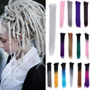 24" Dreadlock Extension Ombre For Hip-Hop Synthetic Heat Resistant Faux Locs Dread Reggae Extension Twist Braiding Faux Locs Crochet For Man Women (15strands/3packs,black to dark grey) S-noilite Store