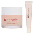 Hanalei Sugar Lip Scrub and Lip Treatment (Clear) Bundle, Made with Raw Cane Sugar and Real Hawaiian Kukui Nut Oil (Cruelty free, Paraben free) Hanalei
